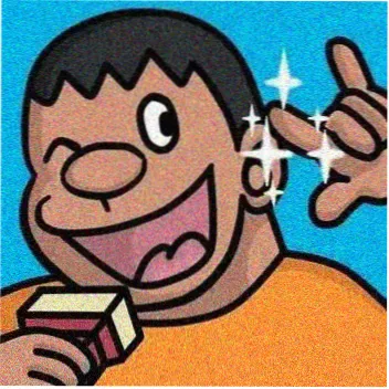 观众头像：像素风格红色三角标识